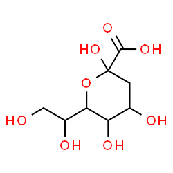 ChemSpider 2D Image | 3-Deoxy-6-(1,2-dihydroxyethyl)hex-2-ulopyranosonic acid | C8H14O8