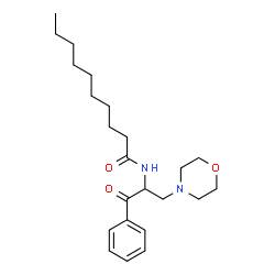 ChemSpider 2D Image | N-[3-(4-Morpholinyl)-1-oxo-1-phenyl-2-propanyl]decanamide | C23H36N2O3