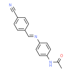 ChemSpider 2D Image | N-{4-[(E)-(4-Cyanobenzylidene)amino]phenyl}acetamide | C16H13N3O