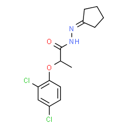 ChemSpider 2D Image | N'-Cyclopentylidene-2-(2,4-dichlorophenoxy)propanehydrazide | C14H16Cl2N2O2