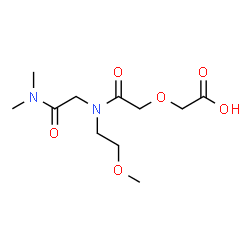 ChemSpider 2D Image | (2-{[2-(Dimethylamino)-2-oxoethyl](2-methoxyethyl)amino}-2-oxoethoxy)acetic acid | C11H20N2O6