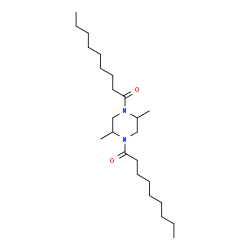 ChemSpider 2D Image | 1,1'-(2,5-Dimethyl-1,4-piperazinediyl)di(1-nonanone) | C24H46N2O2