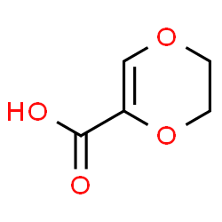 ChemSpider 2D Image | 5,6-Dihydro-1,4-dioxine-2-carboxylic acid | C5H6O4
