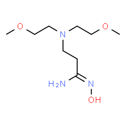 ChemSpider 2D Image | (1Z)-3-[Bis(2-methoxyethyl)amino]-N'-hydroxypropanimidamide | C9H21N3O3