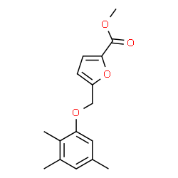 ChemSpider 2D Image | Methyl 5-[(2,3,5-trimethylphenoxy)methyl]-2-furoate | C16H18O4