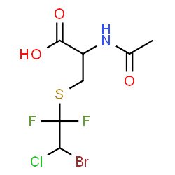 ChemSpider 2D Image | N-Acetyl-S-(2-bromo-2-chloro-1,1-difluoroethyl)cysteine | C7H9BrClF2NO3S