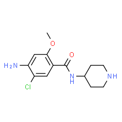 ChemSpider 2D Image | 4-Amino-5-chloro-2-methoxy-N-(4-piperidinyl)benzamide | C13H18ClN3O2