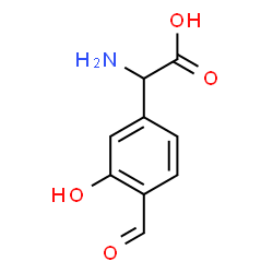ChemSpider 2D Image | Amino(4-formyl-3-hydroxyphenyl)acetic acid | C9H9NO4