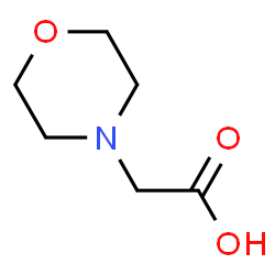 ChemSpider 2D Image | 2-morpholinoacetic acid | C6H11NO3