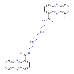 ChemSpider 2D Image | N,N'-[1,2-Ethanediylbis(imino-2,1-ethanediyl)]bis(9-methyl-1-phenazinecarboxamide) | C34H34N8O2