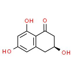 ChemSpider 2D Image | (3S)-3,6,8-Trihydroxy-3,4-dihydro-1(2H)-naphthalenone | C10H10O4
