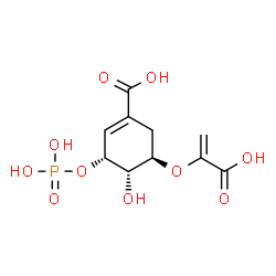 ChemSpider 2D Image | 5-O-(1-carboxyvinyl)-3-phosphoshikimic acid | C10H13O10P