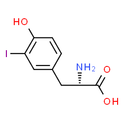 ChemSpider 2D Image | 3-Iodo-L-tyrosine | C9H10INO3