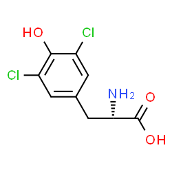 ChemSpider 2D Image | 3,5-Dichlorotyrosine | C9H9Cl2NO3
