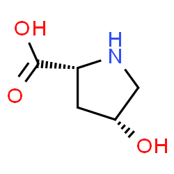 ChemSpider 2D Image | cis-4-Hydroxyproline | C5H9NO3