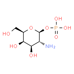 ChemSpider 2D Image | 2-Amino-2-deoxy-1-O-phosphono-beta-D-galactopyranose | C6H14NO8P