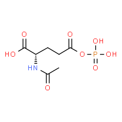 ChemSpider 2D Image | N-acetyl-L-gamma-glutamyl phosphate | C7H12NO8P