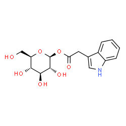 ChemSpider 2D Image | 1-O-(indol-3-ylacetyl)-beta-D-glucose | C16H19NO7
