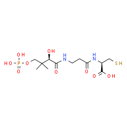 ChemSpider 2D Image | 4-PHOSPHOPANTOTHENOYLCYSTEINE | C12H23N2O9PS