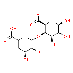 ChemSpider 2D Image | 4-O-(4-Deoxy-beta-L-threo-hex-4-enopyranuronosyl)-beta-D-galactopyranuronic acid | C12H16O12