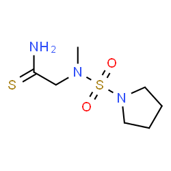 ChemSpider 2D Image | 2-[Methyl(1-pyrrolidinylsulfonyl)amino]ethanethioamide | C7H15N3O2S2