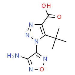 ChemSpider 2D Image | 1-(4-amino-1,2,5-oxadiazol-3-yl)-5-tert-butyl-1,2,3-triazole-4-carboxylic acid | C9H12N6O3