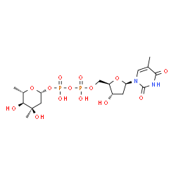 ChemSpider 2D Image | dTDP-beta-L-mycarose | C17H28N2O14P2