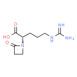 ChemSpider 2D Image | (2S)-5-Carbamimidamido-2-(2-oxo-1-azetidinyl)pentanoic acid | C9H16N4O3