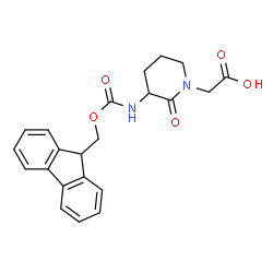 ChemSpider 2D Image | (3-{[(9H-Fluoren-9-ylmethoxy)carbonyl]amino}-2-oxo-1-piperidinyl)acetic acid | C22H22N2O5