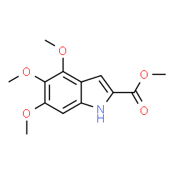 ChemSpider 2D Image | Methyl 4,5,6-trimethoxy-1H-indole-2-carboxylate | C13H15NO5