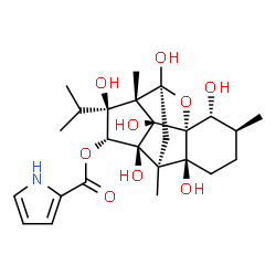 ChemSpider 2D Image | Ryania | C25H35NO9