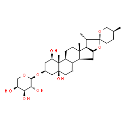 ChemSpider 2D Image | Convallagenin A 3-O-alpha-L-arabinopyranoside | C32H52O9