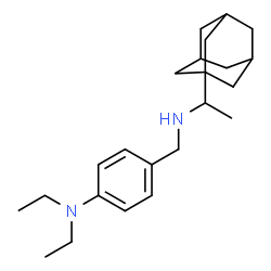 ChemSpider 2D Image | 4-({[1-(Adamantan-1-yl)ethyl]amino}methyl)-N,N-diethylaniline | C23H36N2
