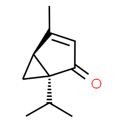 ChemSpider 2D Image | (1R,5S)-1-Isopropyl-4-methylbicyclo[3.1.0]hex-3-en-2-one | C10H14O