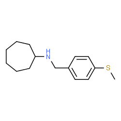 ChemSpider 2D Image | N-[4-(Methylsulfanyl)benzyl]cycloheptanamine | C15H23NS