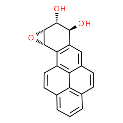 ChemSpider 2D Image | anti-(-)-benzo(a)pyrene-7,8-dihydrodiol 9,10-epoxide | C20H14O3