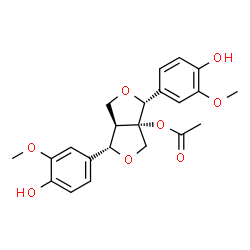 ChemSpider 2D Image | Acetoxypinoresinol | C22H24O8