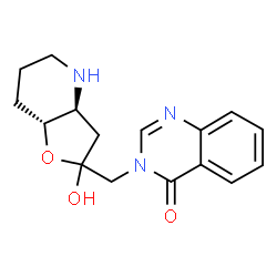 ChemSpider 2D Image | 3-{[(3aS,7aR)-2-Hydroxyoctahydrofuro[3,2-b]pyridin-2-yl]methyl}-4(3H)-quinazolinone | C16H19N3O3