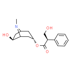 ChemSpider 2D Image | (3S,6S)-6-Hydroxy-8-methyl-8-azabicyclo[3.2.1]oct-3-yl (2R)-3-hydroxy-2-phenylpropanoate | C17H23NO4