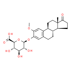 ChemSpider 2D Image | 2-methoxyestrone 3-glucosiduronic acid | C25H32O9