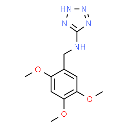 ChemSpider 2D Image | N-(2,4,5-Trimethoxybenzyl)-2H-tetrazol-5-amine | C11H15N5O3