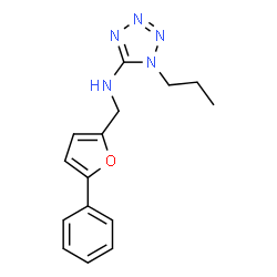 ChemSpider 2D Image | N-[(5-Phenyl-2-furyl)methyl]-1-propyl-1H-tetrazol-5-amine | C15H17N5O