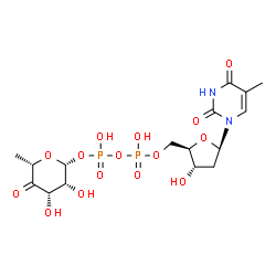 ChemSpider 2D Image | dTDP-4-dehydro-beta-L-rhamnose | C16H24N2O15P2