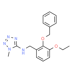ChemSpider 2D Image | N-[2-(Benzyloxy)-3-ethoxybenzyl]-1-methyl-1H-tetrazol-5-amine | C18H21N5O2