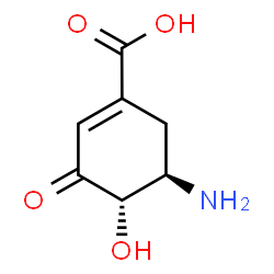 ChemSpider 2D Image | 5-amino-5-deoxy-3-dehydroshikimic acid | C7H9NO4