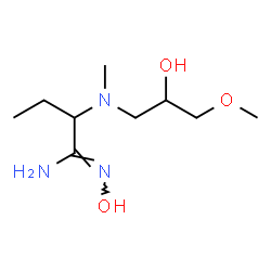 ChemSpider 2D Image | (1Z)-N'-Hydroxy-2-[(2-hydroxy-3-methoxypropyl)(methyl)amino]butanimidamide | C9H21N3O3