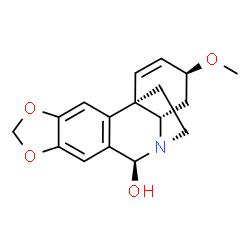 ChemSpider 2D Image | (3beta,6beta,13beta,19alpha)-3-Methoxy-1,2-didehydrocrinan-6-ol | C17H19NO4