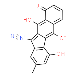 ChemSpider 2D Image | 11-Diazonio-4,10-dihydroxy-2-methyl-9-oxo-9H-benzo[b]fluoren-5-olate | C18H10N2O4