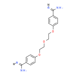ChemSpider 2D Image | 1,5-Di(4-Amidinophenoxy)-3-Oxa-Pentane | C18H22N4O3