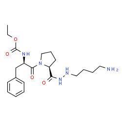 ChemSpider 2D Image | 1-ethoxycarbonyl-d-phe-pro-2(4-aminobutyl)hydrazine | C21H33N5O4